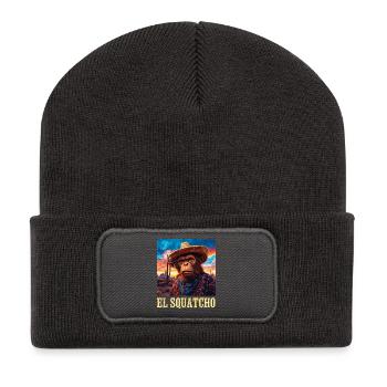 Humour Bigfoot Sasquatch Et Squatcho - Beanie recyclé à patch - charbon - Devant