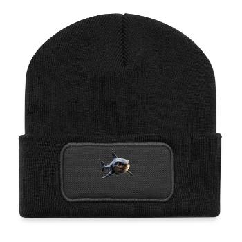 Shark Shark Tiger Shark Diver Cute Sharks Great White Shark - Recycled Patch Beanie - black - Front