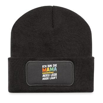 Mutter Team Mama - Recycelte Patch Beanie - Dunkelgrau - Vorne