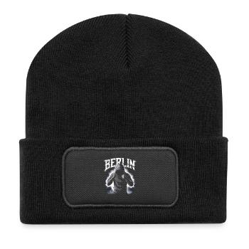Paysage urbain berlinois de style graffiti - Beanie recyclé à patch - noir - Devant