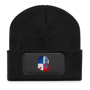 Panamanian flag, I love Panama - Recycled Patch Beanie - black - Front