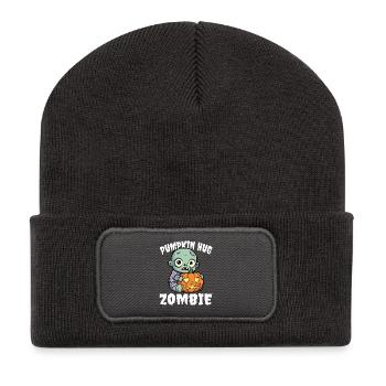 PUMPKIN HUG ZOMBIE - ZOMBIE HALLOWEEN - Recycled Patch Beanie - dark grey - Front