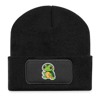 Turtle - Recycled Patch Beanie - black - Front