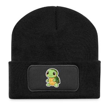 Turtle - Recycled Patch Beanie - black - Front