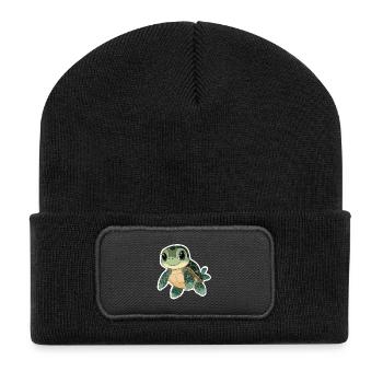 Turtle - Recycled Patch Beanie - black - Front