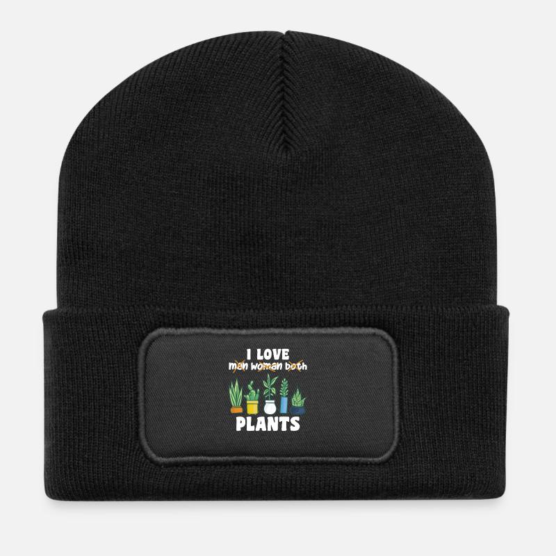Aroace Pflanze funny Pflanzen in Aroace Flag - Recycelte Patch Beanie - Schwarz