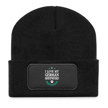 I love my German Shepherd - Recycled Patch Beanie - black - Front