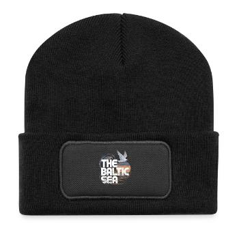 La mer Baltique Mouette Vagues Côte Maritime - Beanie recyclé à patch - noir - Devant