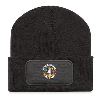 Retour à l'école en force en première année - Beanie recyclé à patch - charbon - Devant