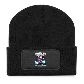 Skiing Skiers Winter sports - Recycled Patch Beanie - black - Front