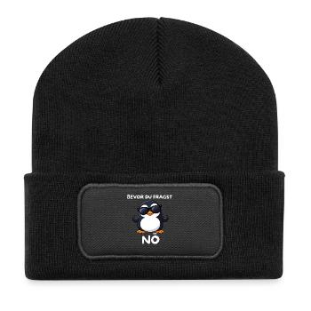 Pingouin aux lunettes de soleil Basse-Autriche - Beanie recyclé à patch - noir - Devant