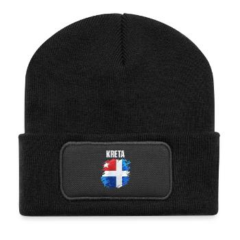 Art du drapeau scandinave coloré - Beanie recyclé à patch - noir - Devant