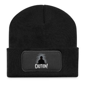 Dark Shadow Caution Graphic - Recycled Patch Beanie - black - Front