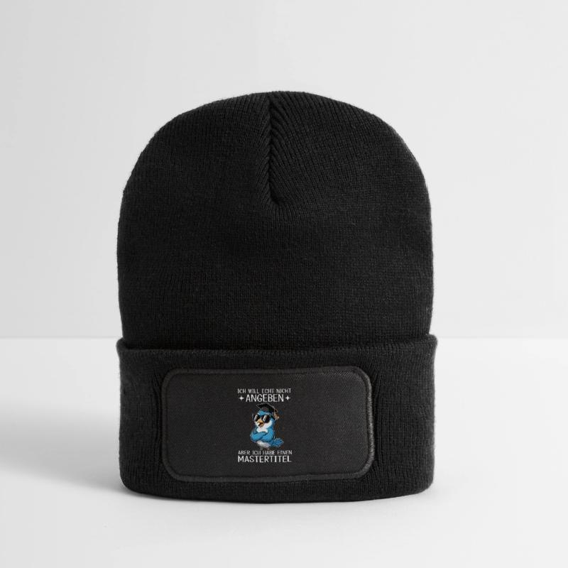 Master complété - Intitulé du Master Beanie recyclé à patch