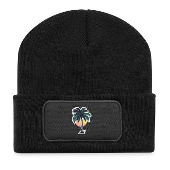 Palmier - Beanie recyclé à patch - noir - Devant