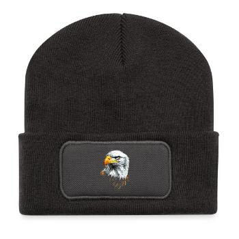 Eagle Bald Eagle Golden Eagle White-tailed Eagle - Recycled Patch Beanie - dark grey - Front