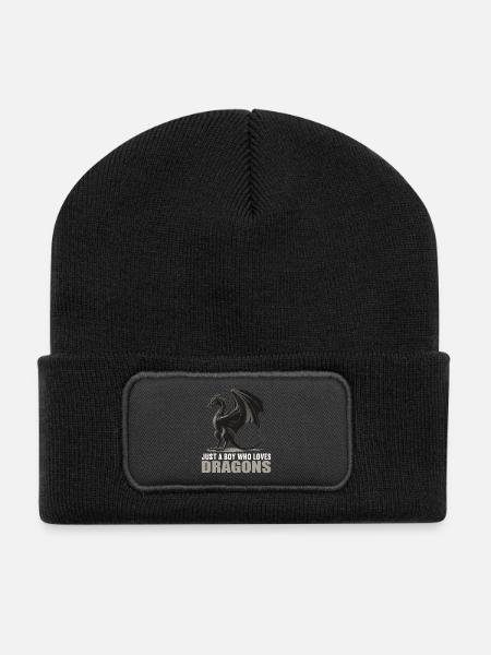 Dragon Dragon - Beanie recyclé à patch - noir