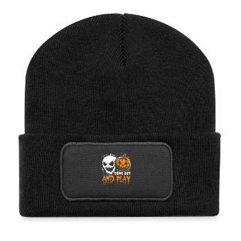 Halloween Costume - Come out and play - Gift - Recycled Patch Beanie - black - Front