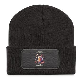 Perk: +10 Gemütlichkeit | Chai Latte - Recycelte Patch Beanie - Dunkelgrau - Vorne
