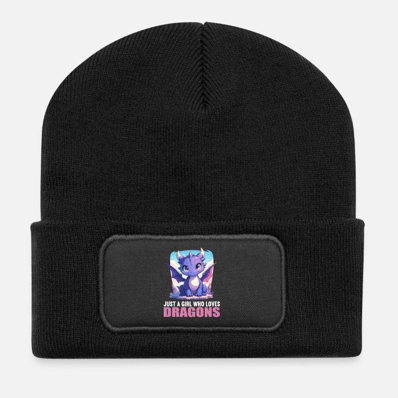 Dragon Dragon - Beanie recyclé à patch - noir