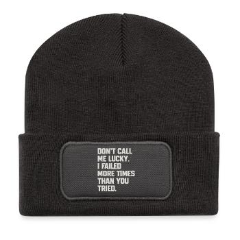 Humorous quote for confidant - Recycled Patch Beanie - dark grey - Front