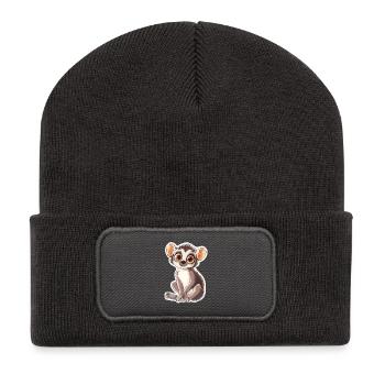Lemur - Recycelte Patch Beanie - Dunkelgrau - Vorne