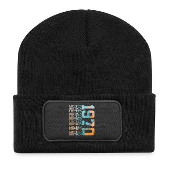 LIMITED EDITION 1970 56 JAHRE 56. GEBURTSTAG - Recycelte Patch Beanie - Schwarz - Vorne