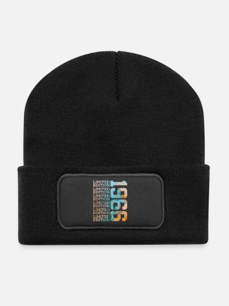 LIMITED EDITION 1966 60 JAHRE 60. GEBURTSTAG - Recycelte Patch Beanie - Schwarz