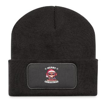 Fées de Noël Tarsier - Beanie recyclé à patch - charbon - Devant
