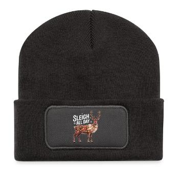 Sleigh All Day - Recycled Patch Beanie - dark grey - Front