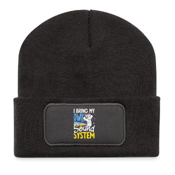 Public Fart Funny Inappropriate - Recycled Patch Beanie - dark grey - Front