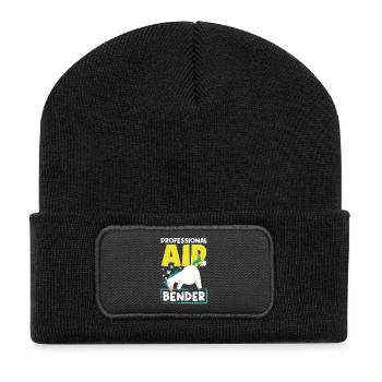 Public Fart Funny Inappropriate - Recycled Patch Beanie - black - Front