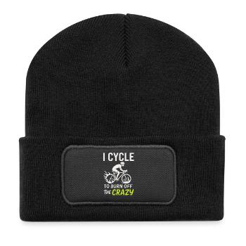Weil die Erde nicht flach ist, ist sie voll von ep - Recycelte Patch Beanie - Schwarz - Vorne