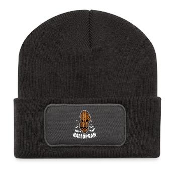 Déguisement d'Halloween : Cacahuète effrayante - Beanie recyclé à patch - charbon - Devant
