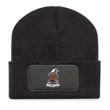 Déguisement d'Halloween : Cacahuète effrayante - Beanie recyclé à patch - charbon - Devant