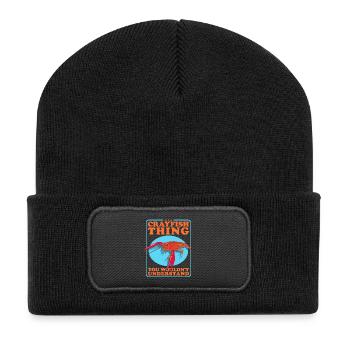 Flusskrebs Edelkrebs Meeresfrüchte Geschenke - Recycelte Patch Beanie - Schwarz - Vorne
