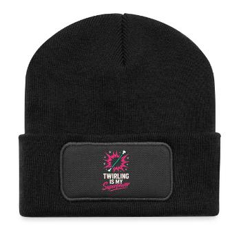 Baton Twirler Majorette Captain Squad Club - Recycled Patch Beanie - black - Front