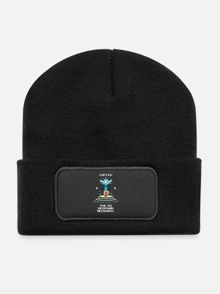 Kaffee: der OG-Respawn | Barista Espresso - Recycelte Patch Beanie - Schwarz