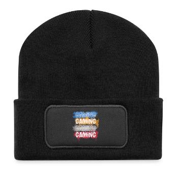 Jeu - Beanie recyclé à patch - noir - Devant