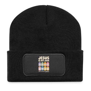 Jesus Is My Jam: Faith, Hope, Peace, - Recycled Patch Beanie - black - Front