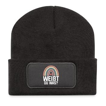 Big Sister Announcement Announcement Rainbow - Recycled Patch Beanie - dark grey - Front