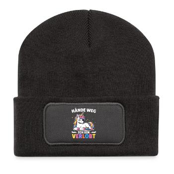 Malle HANDS OFF! Anti-Flirt Party Outfit - Recycled Patch Beanie - dark grey - Front