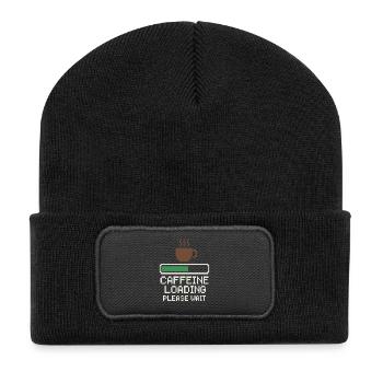 Barista Espresso Crew Kaffee Slinger Latte - Recycelte Patch Beanie - Schwarz - Vorne