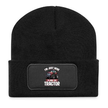 Tracteur Enfants Ferme Mode de vie - Beanie recyclé à patch - noir - Devant