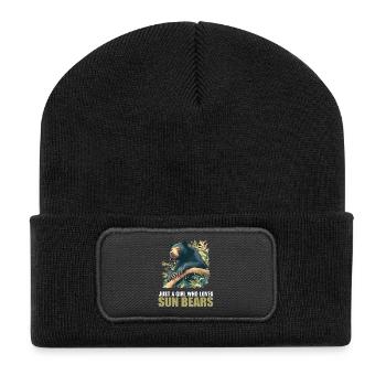 Ours du Soleil Ours Malais - Beanie recyclé à patch - noir - Devant