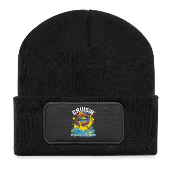 L’équipage d’un canard en caoutchouc profite d’une croisière - Beanie recyclé à patch - noir - Devant