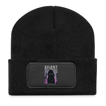 Silent But Deadly Phonk Dark Aesthetic - Recycled Patch Beanie - black - Front