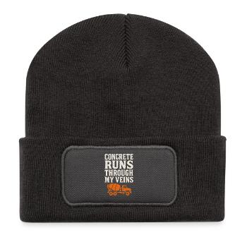 Équipe de construction routière Équipe béton bitumineux - Beanie recyclé à patch - charbon - Devant