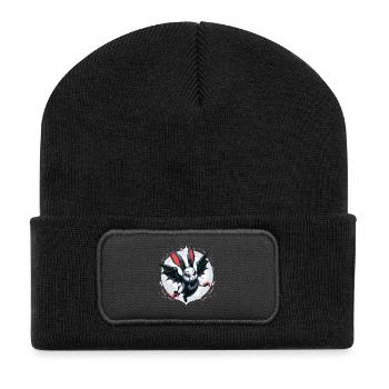 Dark Bunny Vampire Crest Vampire Vampire - Recycled Patch Beanie - black - Front