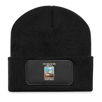 Unicorn Shut Fucupcakes Funny - Recycled Patch Beanie - black - Front
